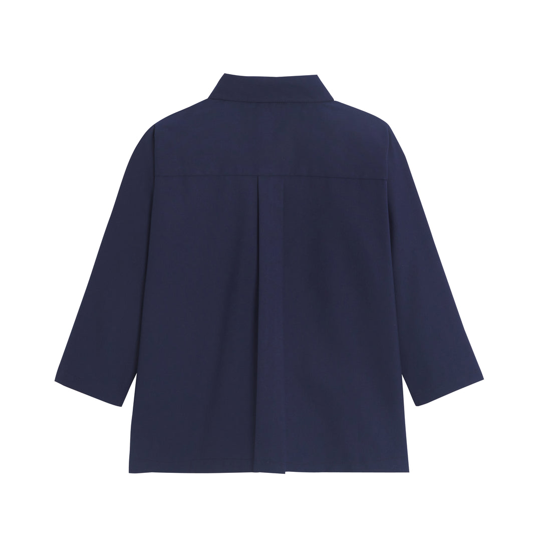 Tablier d'école Maternelle Mixte Auguste en polyviscose, avec design coloré et coupe adaptée pour enfants.