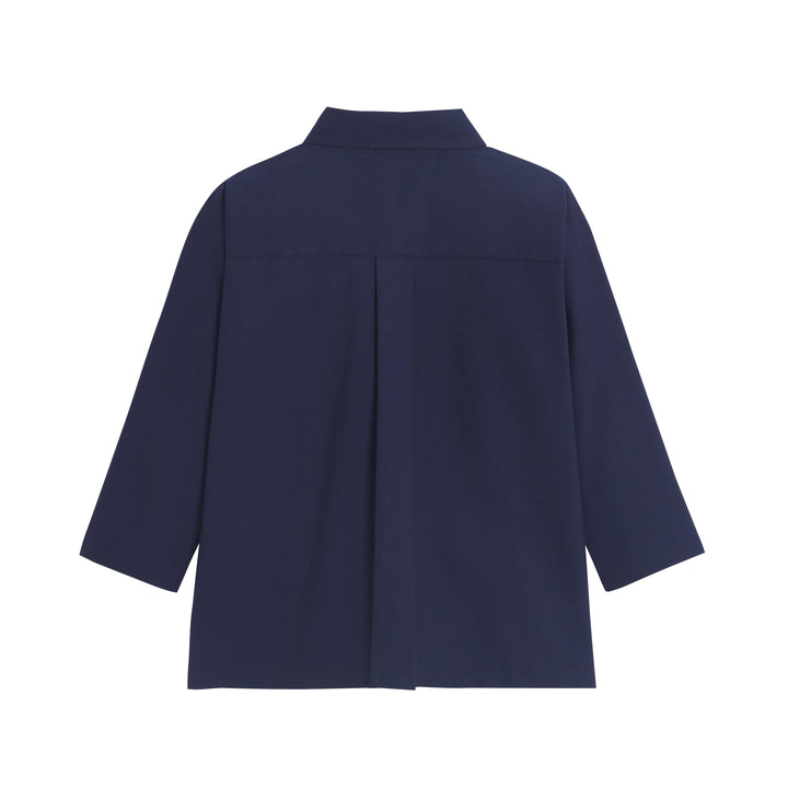 Tablier d'école Maternelle Mixte Auguste en polyviscose, avec design coloré et coupe adaptée pour enfants.