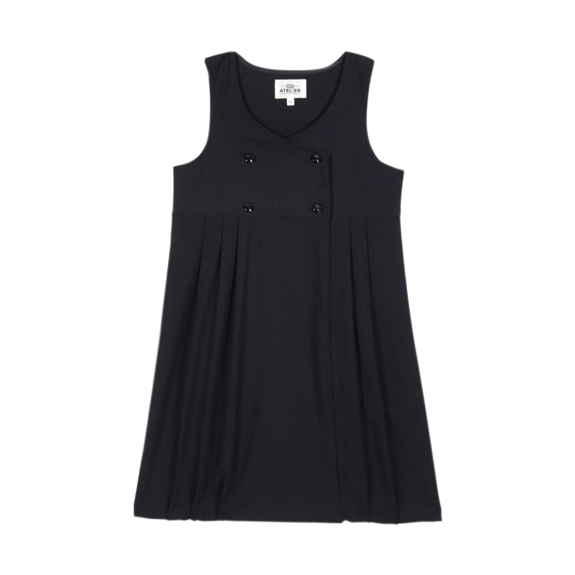 Girls' navy blue pinafore dress from Fanjeaux Schools – APOLLINE