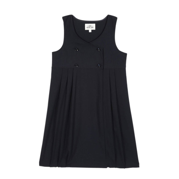 Robe chasuble Écoles de Fanjeaux fille bleu marine – APOLLINE