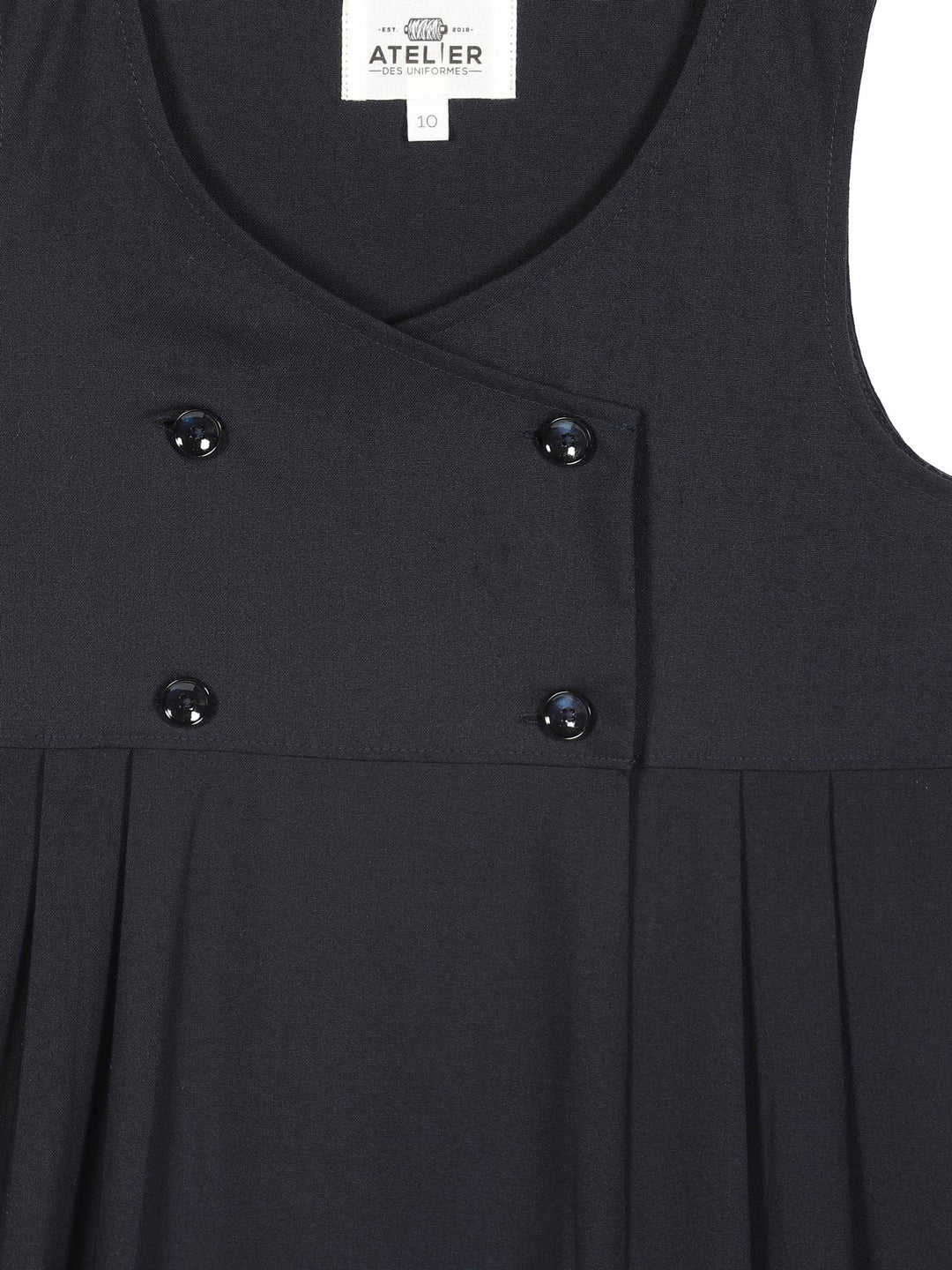 Robe chasuble Écoles de Fanjeaux fille bleu marine – APOLLINE