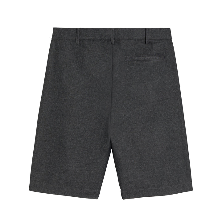 Gray Bermuda shorts for boys from BASILE, featuring a comfortable fit and stylish design.