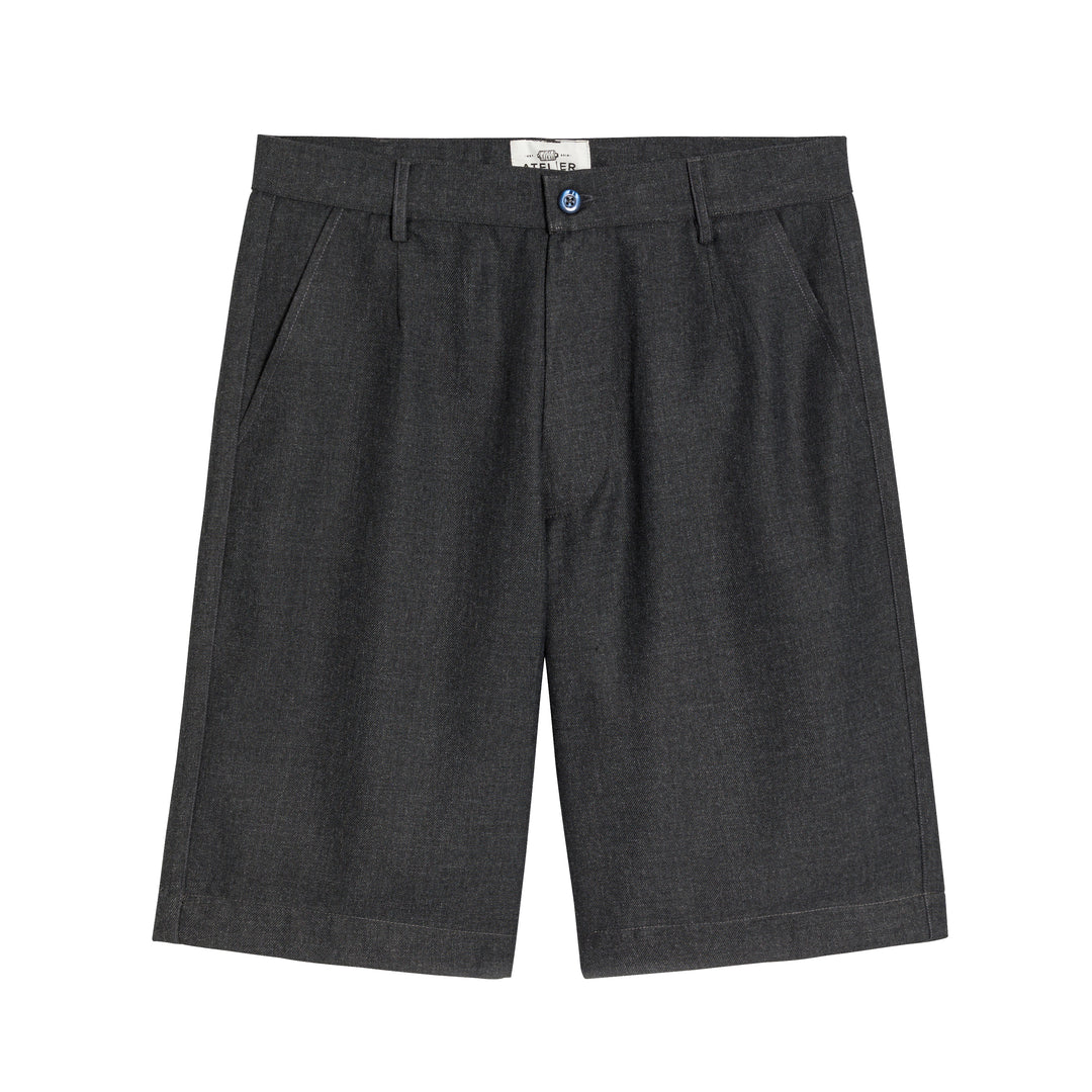Gray BASILE Bermuda shorts for boys, featuring a comfortable fit and stylish design.