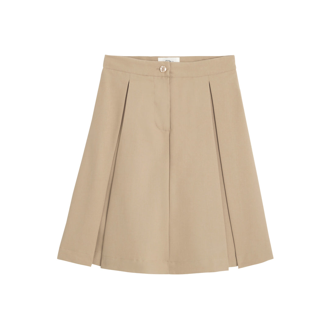 Jupe trapèze bleu marine pour fille de la marque BERTILLE, avec une coupe élégante et un tissu fluide.