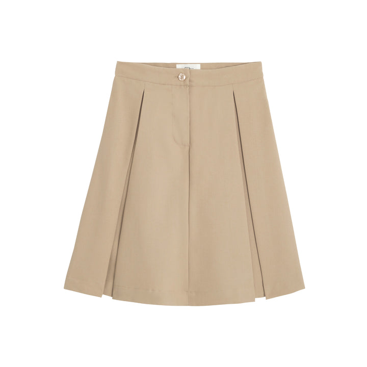 Jupe trapèze bleu marine pour fille de la marque BERTILLE, avec une coupe élégante et un tissu fluide.