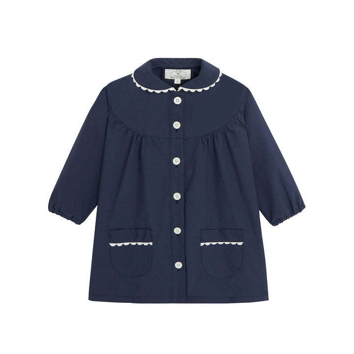 Tablier d'école fille bleu ciel - ALIX