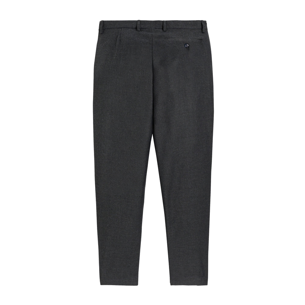 Gray Calixte dress pants for boys, showcasing the back view with a tailored fit and clean lines.