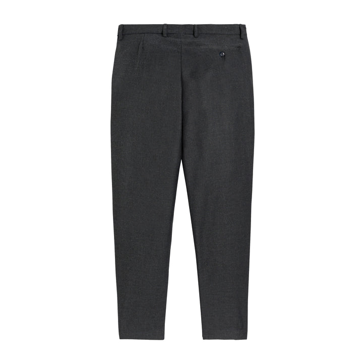 Gray Calixte dress pants for boys, showcasing the back view with a tailored fit and clean lines.