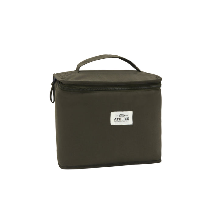 Khaki SIMON lunch bag with a spacious design and sturdy handle for easy carrying and meal storage.