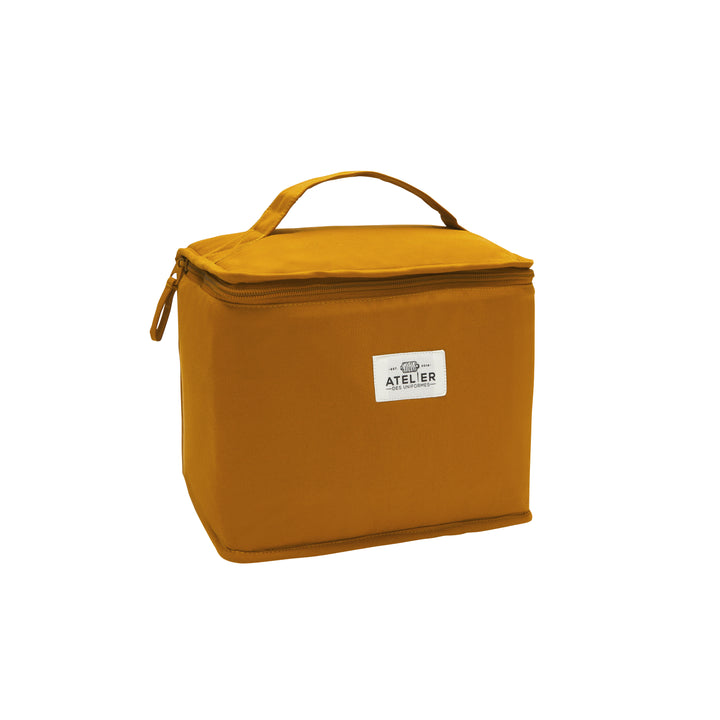 Mustard yellow SIMON lunch bag with a stylish design, perfect for packing meals and snacks on the go.