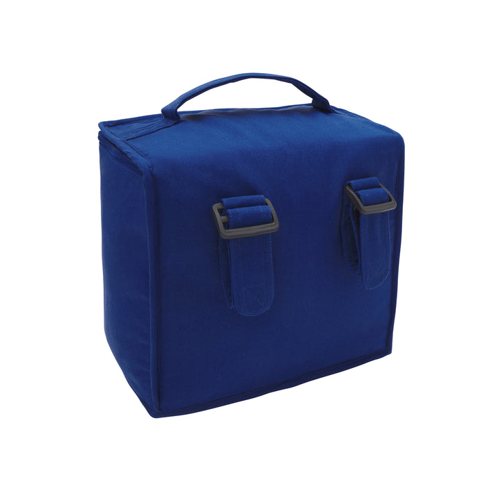 Sac à déjeuner bleu avec motif de vélo, idéal pour un pique-nique ou le bureau, par la marque PIERRE.