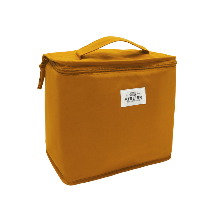 Sac à déjeuner jaune avec motif de vélo, idéal pour les repas à emporter, de la marque My Store.