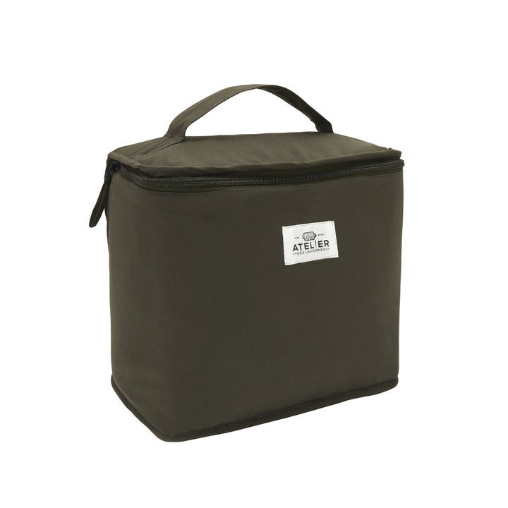 Khaki lunch box featuring a bicycle design, perfect for carrying meals, by My Store.