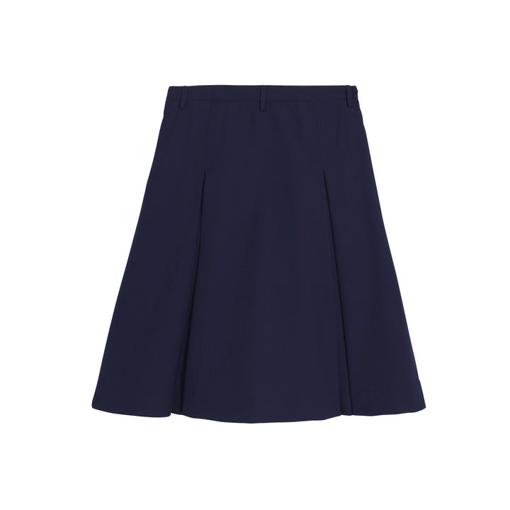 Long navy blue maxi skirt from My Store, featuring a flowing design and elegant back view.