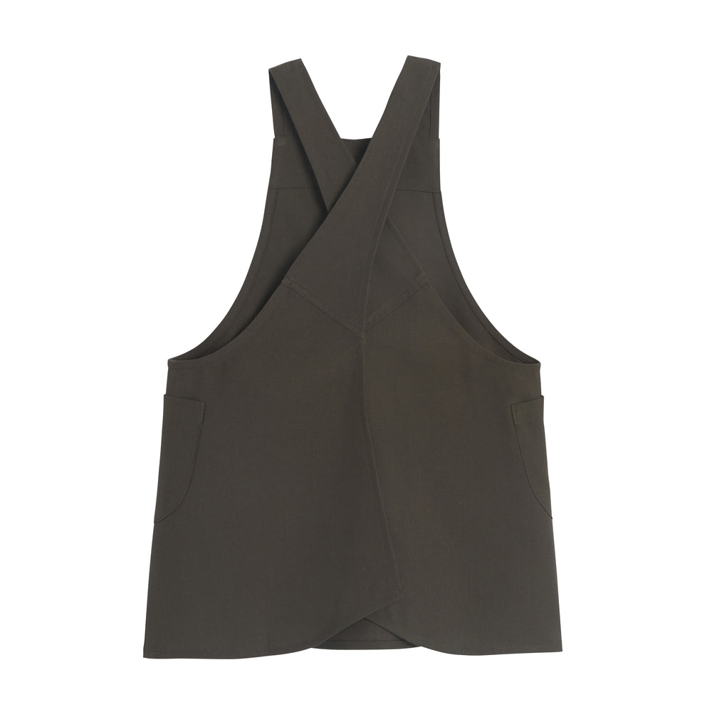 Kaki kitchen apron by MICHEL, featuring a durable fabric and stylish design, perfect for cooking and baking.