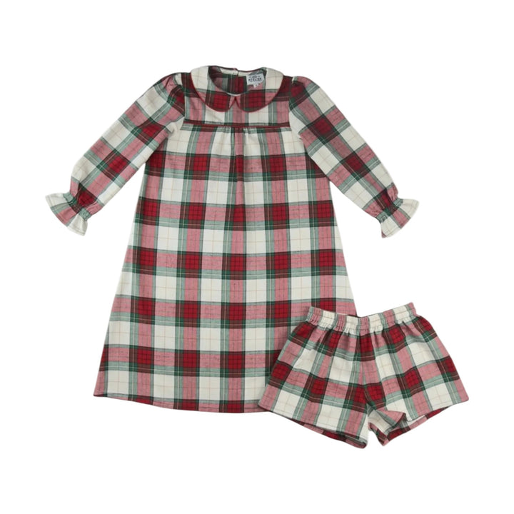 Chemise de Nuit Manches Longues + Short - PRUNE