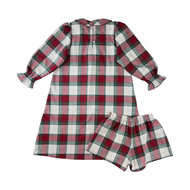 Chemise de Nuit Manches Longues + Short - PRUNE