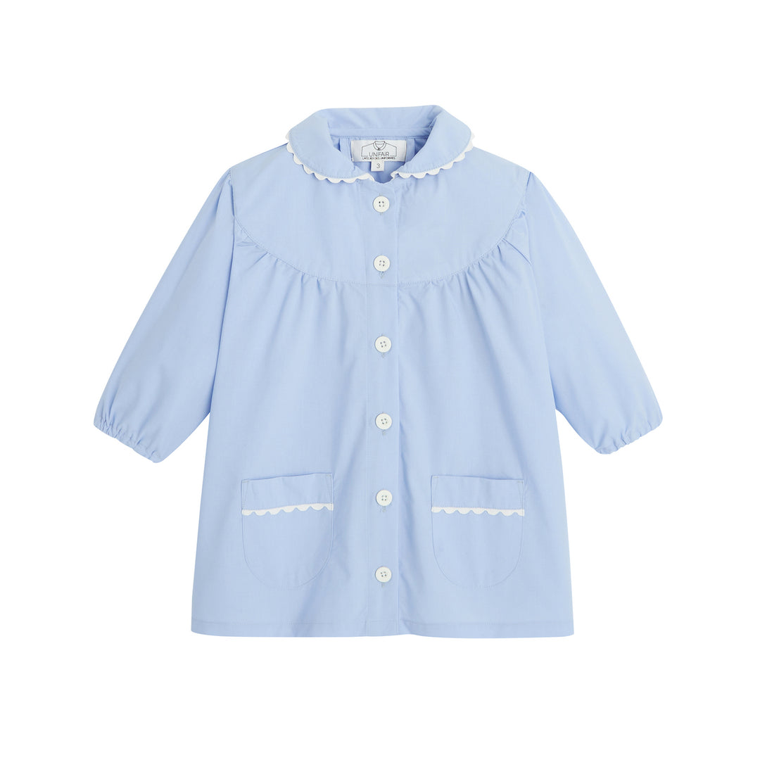 Tablier d'école fille bleu ciel - ALIX